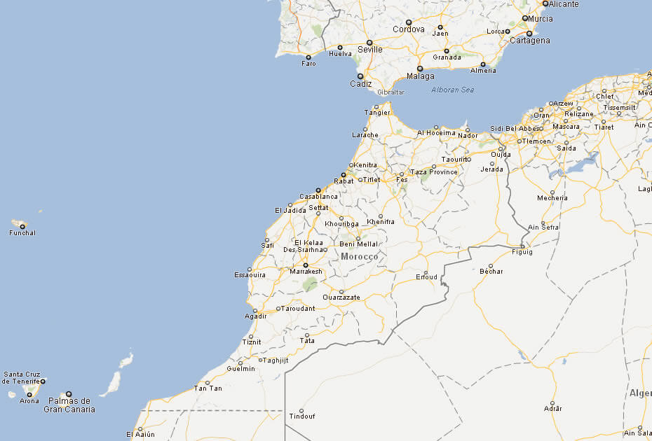 karte von marokko